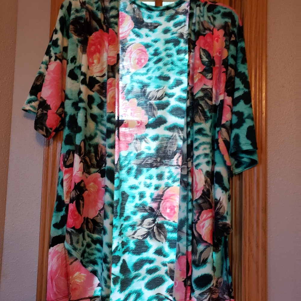 Leopard floral Kimono